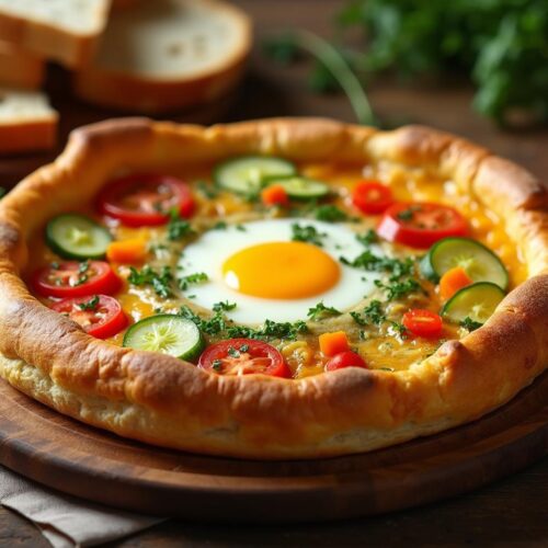 Rețetă hipocalorica tartă cu legume, ou și cașcaval light la cuptor